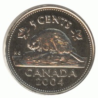 Canadian 5 Cent Coin
